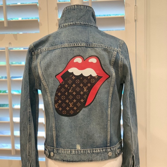 Lucky Brand Jackets & Blazers - Denim Jacket with authentic LV canvas patches